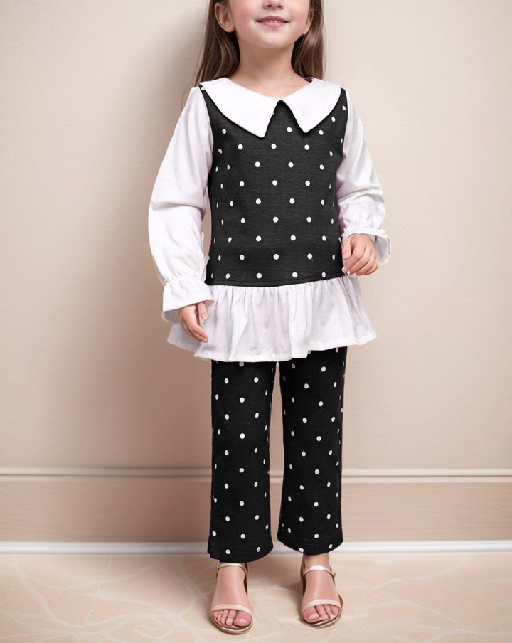 GIRLS 2 PIECE SUIT - Polkadots - 14804AY-234674 - GIRLS 2 PIECE SUIT
