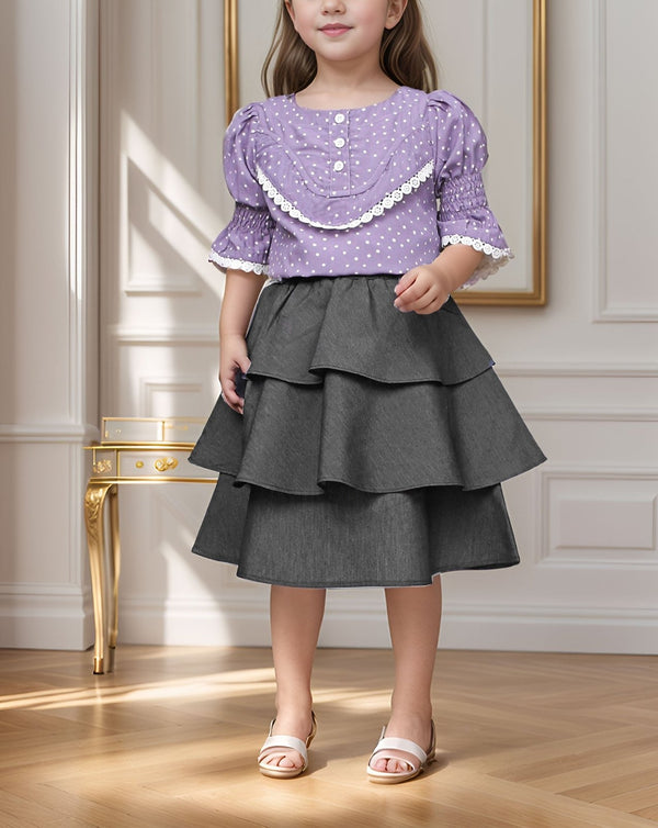  - GIRLS 2 PIECE SUIT - Polkadots - 14458MN-228778 - GIRLS 2 PIECE SUIT - 