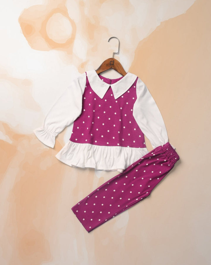 GIRLS 2 PIECE SUIT - Polkadots - 14804AY-234684 - GIRLS 2 PIECE SUIT