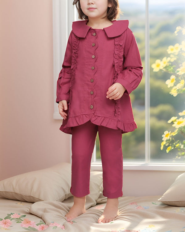 GIRLS 2 PIECE SUIT CO - ORD SET - Polkadots - 14272MN - 225509 - GIRLS 2 PIECE SUIT CO - ORD SET