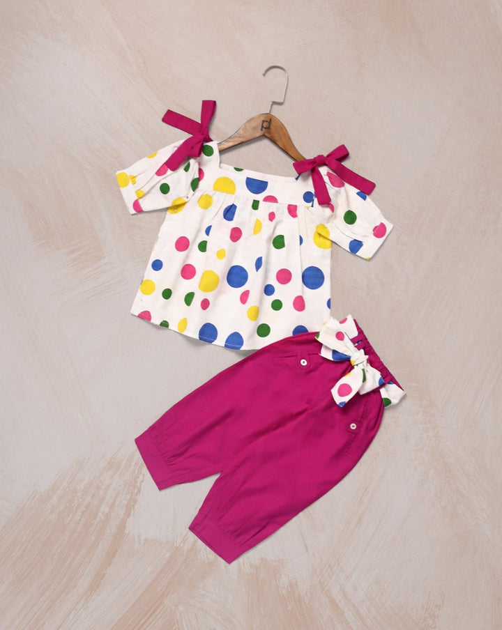 GIRLS 2 PIECE SUIT (MINOR FAULT) - Polkadots - 14228PD - 224758 - GIRLS 2 PIECE SUIT (MINOR FAULT)