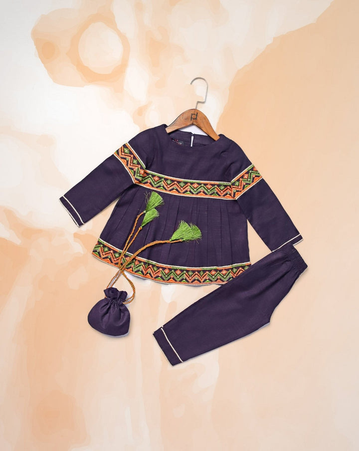 GIRLS 2 PIECE SUIT WITH BAG (MINOR FAULT) - Polkadots - 14814PD-234841 - GIRLS 2 PIECE SUIT WITH BAG (MINOR FAULT)