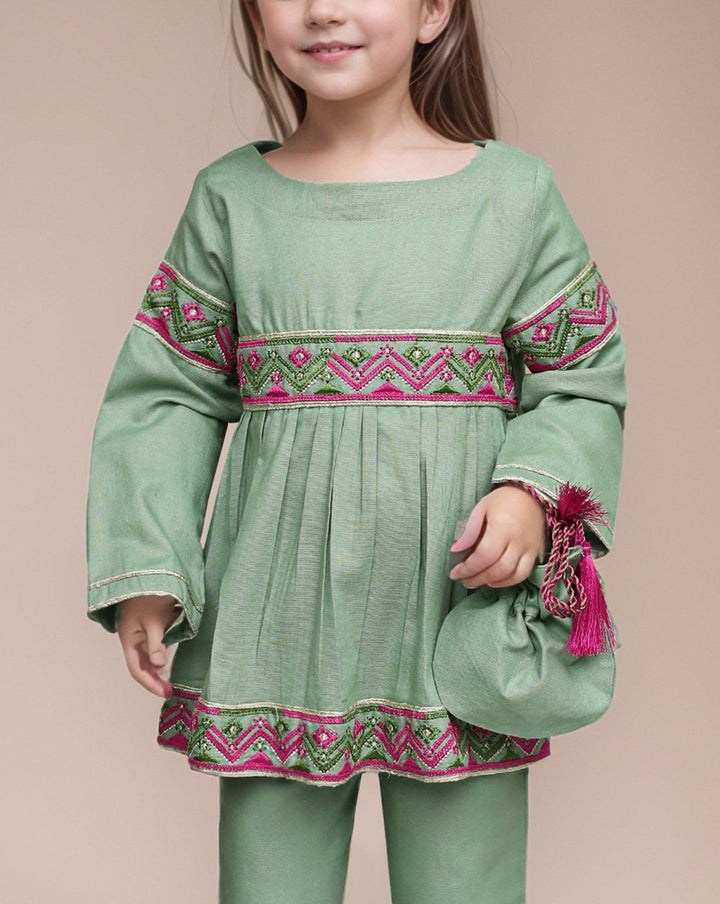 GIRLS 2 PIECE SUIT WITH BAG (MINOR FAULT) - Polkadots - 14814PD-234841 - GIRLS 2 PIECE SUIT WITH BAG (MINOR FAULT)