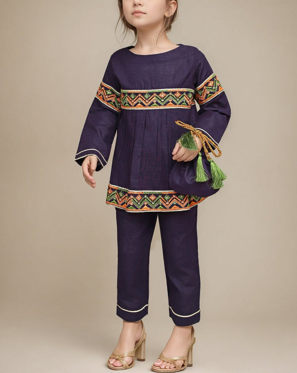 GIRLS 2 PIECE SUIT WITH BAG (MINOR FAULT) - Polkadots - 14814PD-234836 - GIRLS 2 PIECE SUIT WITH BAG (MINOR FAULT)