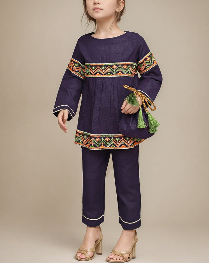 GIRLS 2 PIECE SUIT WITH BAG (MINOR FAULT) - Polkadots - 14814PD-234836 - GIRLS 2 PIECE SUIT WITH BAG (MINOR FAULT)