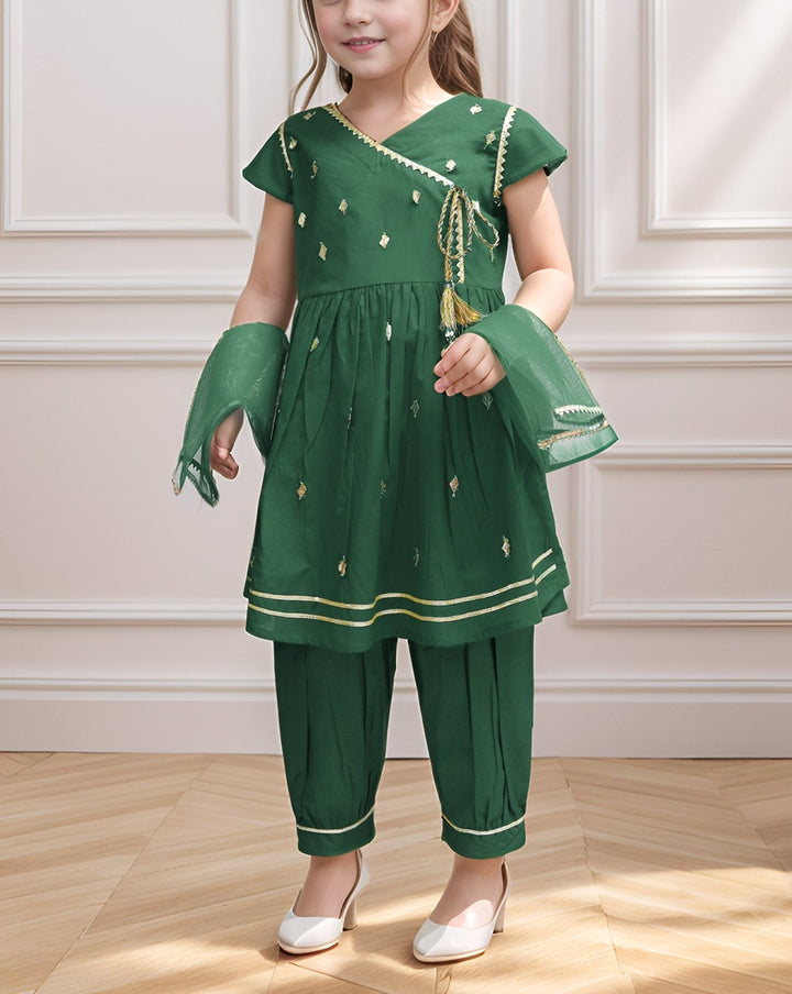 GIRLS 3 PIECE SUIT - Polkadots - 13375PD-231480 - GIRLS 3 PIECE SUIT