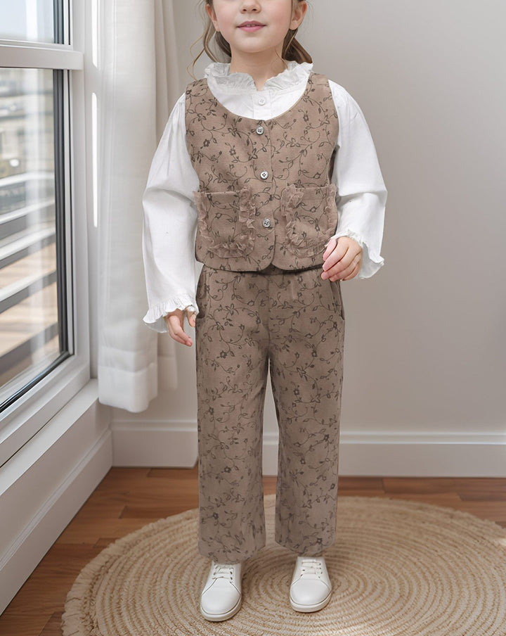 GIRLS 3 PIECE SUIT - Polkadots - 14903MN-236647 - GIRLS 3 PIECE SUIT