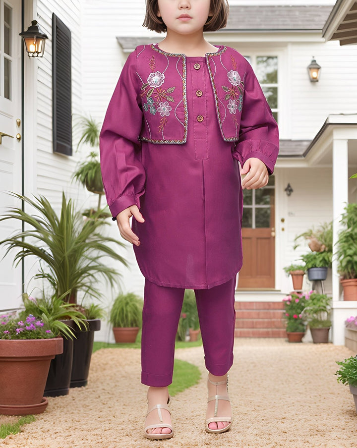 GIRLS 3 PIECE SUIT - Polkadots - 13777AK-232641 - GIRLS 3 PIECE SUIT