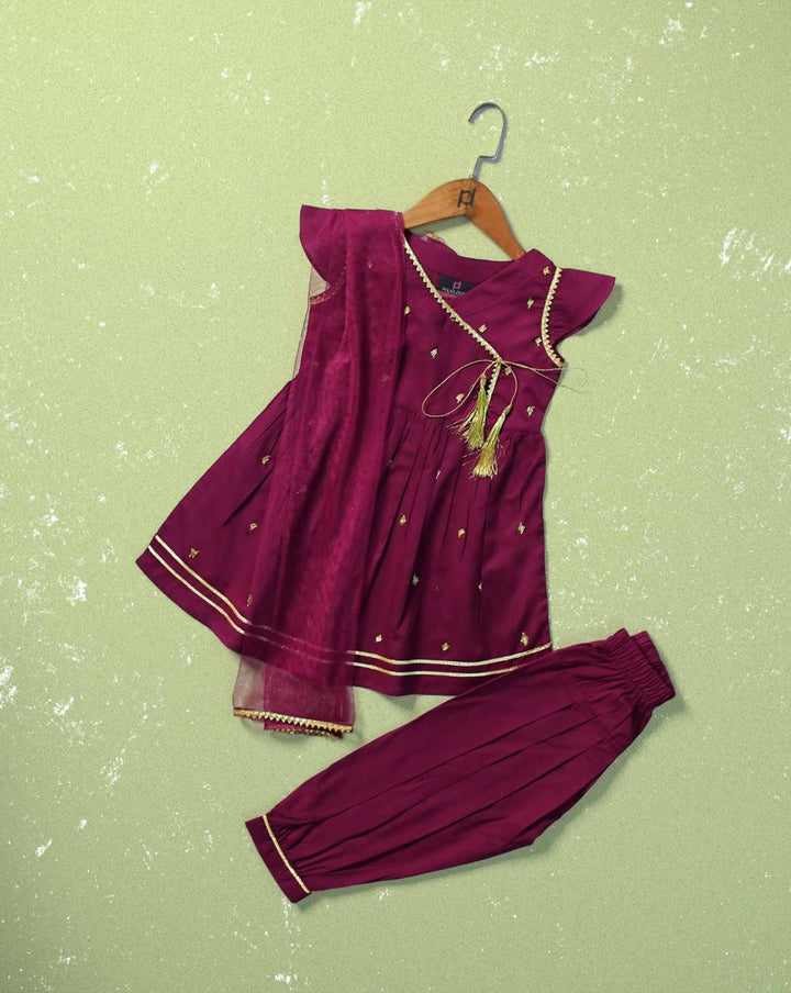 GIRLS 3 PIECE SUIT - Polkadots - 13375PD-211718 - GIRLS 3 PIECE SUIT