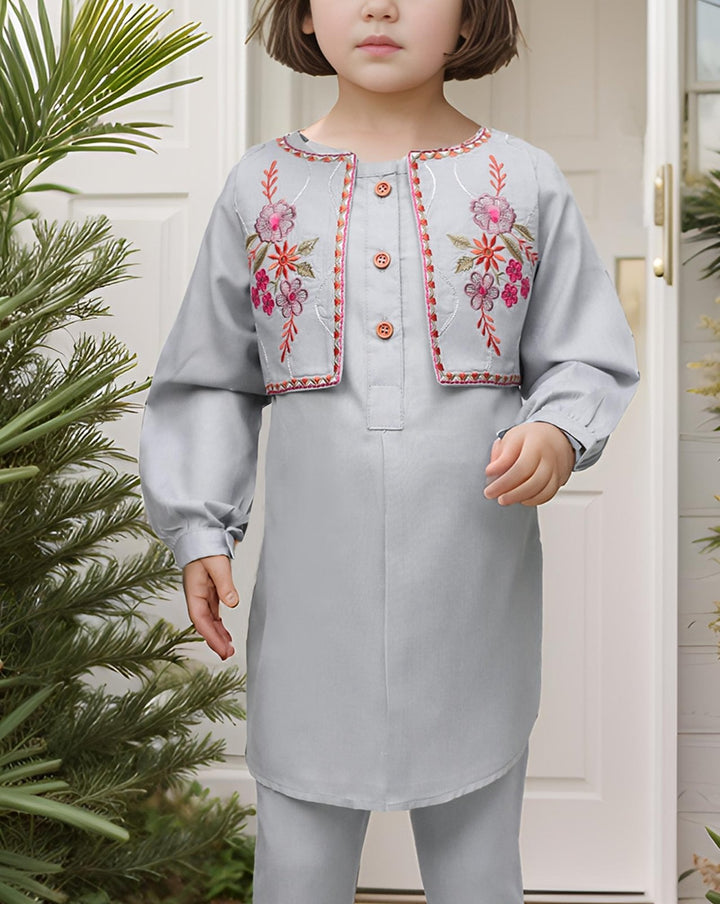 GIRLS 3 PIECE SUIT - Polkadots - 13777AK-232641 - GIRLS 3 PIECE SUIT