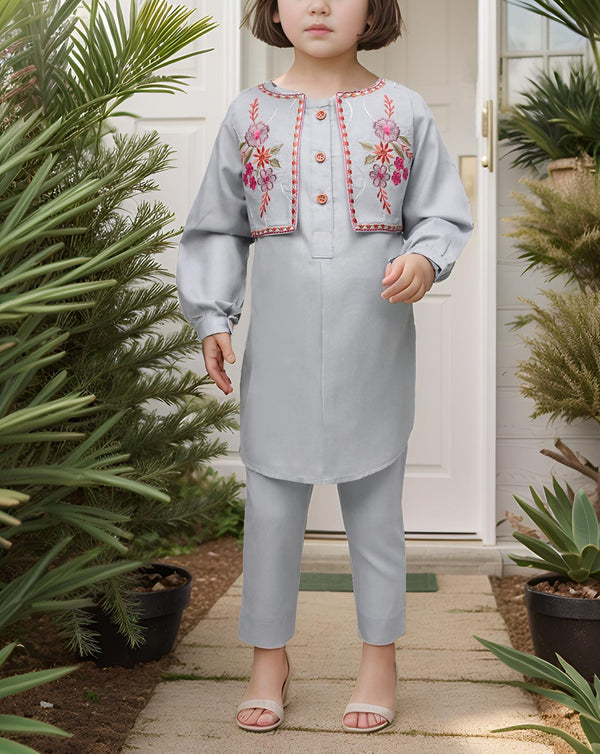 GIRLS 3 PIECE SUIT - Polkadots - 13777AK-218182 - GIRLS 3 PIECE SUIT