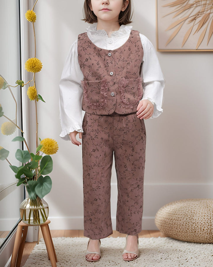 GIRLS 3 PIECE SUIT - Polkadots - 14903MN-236652 - GIRLS 3 PIECE SUIT