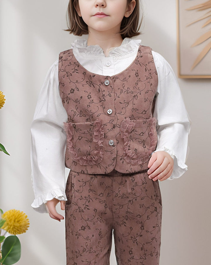 GIRLS 3 PIECE SUIT - Polkadots - 14903MN-236647 - GIRLS 3 PIECE SUIT