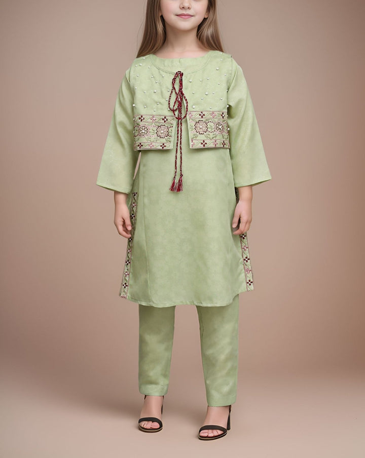  - GIRLS 3 PIECE SUIT - Polkadots - 12993AY-229361 - GIRLS 3 PIECE SUIT - 