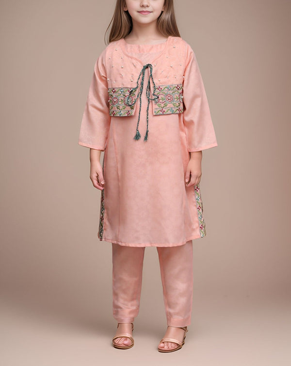  - GIRLS 3 PIECE SUIT - Polkadots - 12993AY-229366 - GIRLS 3 PIECE SUIT - 