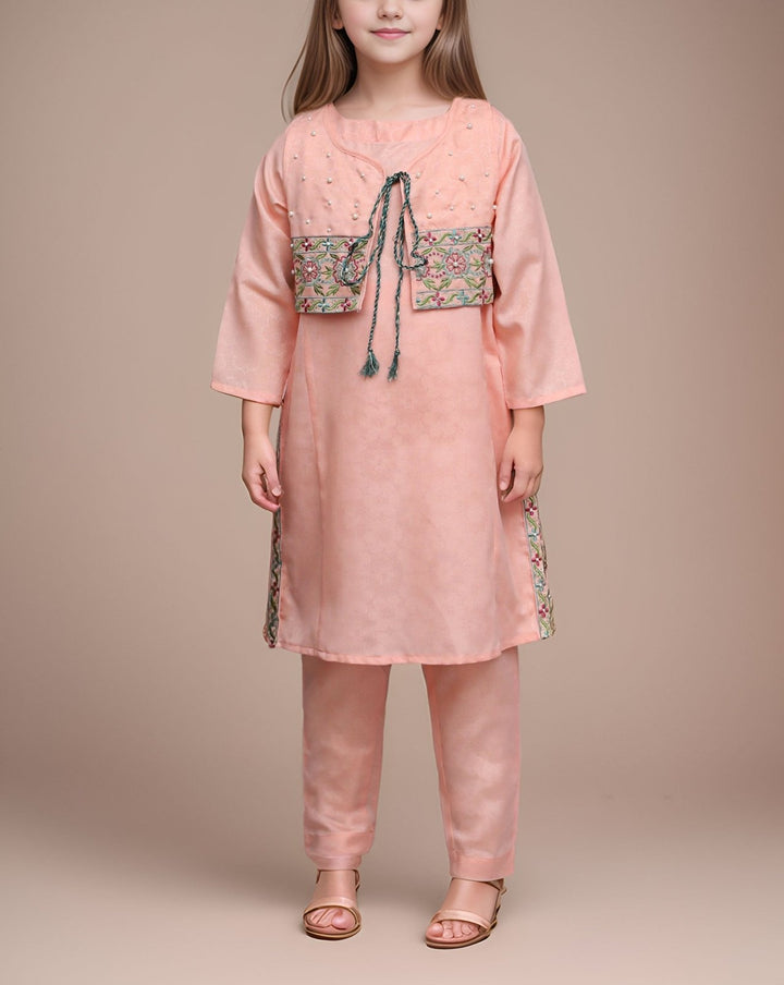  - GIRLS 3 PIECE SUIT - Polkadots - 12993AY-229366 - GIRLS 3 PIECE SUIT - 