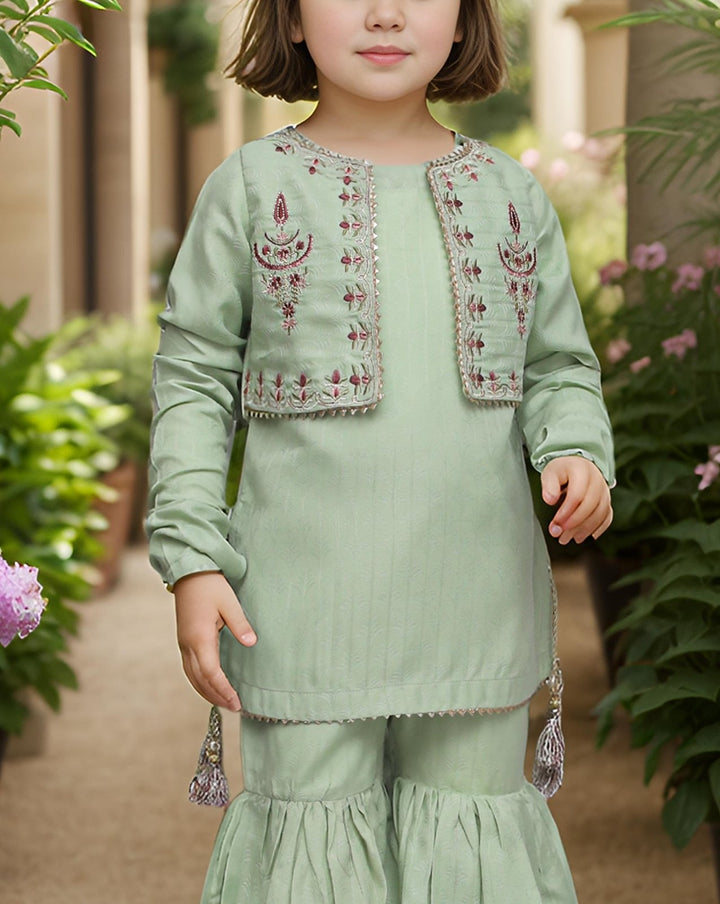 GIRLS 3 PIECE SUIT CO - ORD SET - Polkadots - 14518AR-229770 - GIRLS 3 PIECE SUIT CO - ORD SET