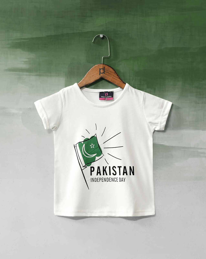 GIRLS AZADI PRINTED T - SHIRT - Polkadots - 12095PD - 082185 - GIRLS AZADI PRINTED T - SHIRT