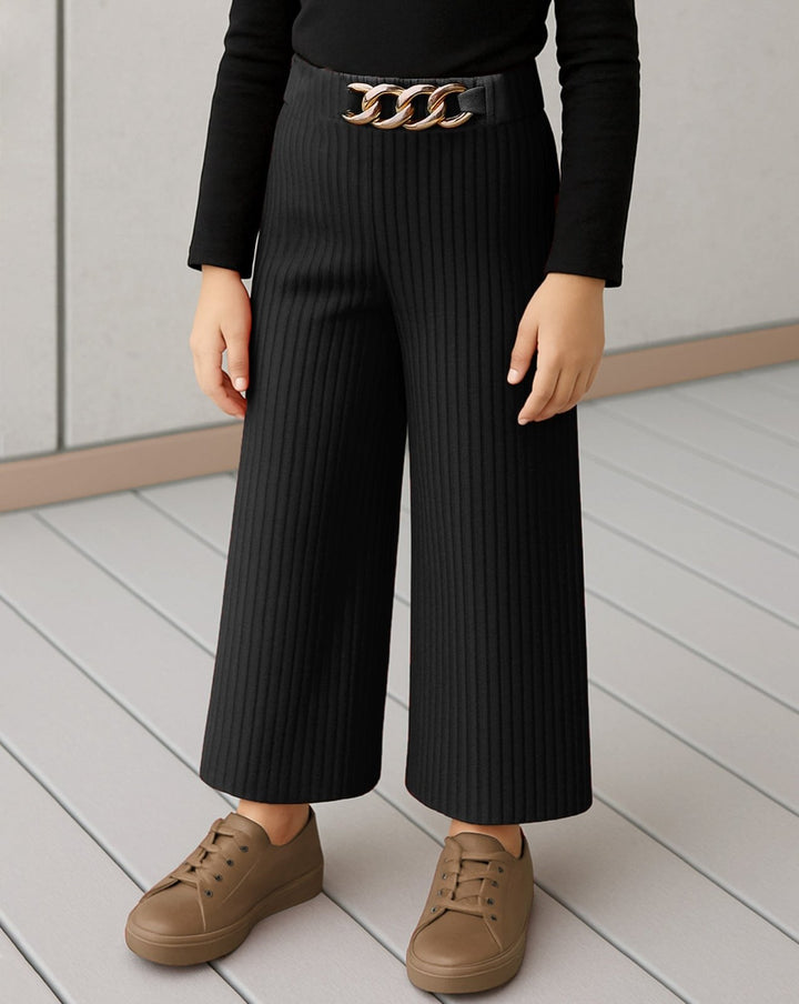 GIRLS BELL BOTTOM TROUSERS - Polkadots - 14297WF-225743 - GIRLS BELL BOTTOM TROUSERS