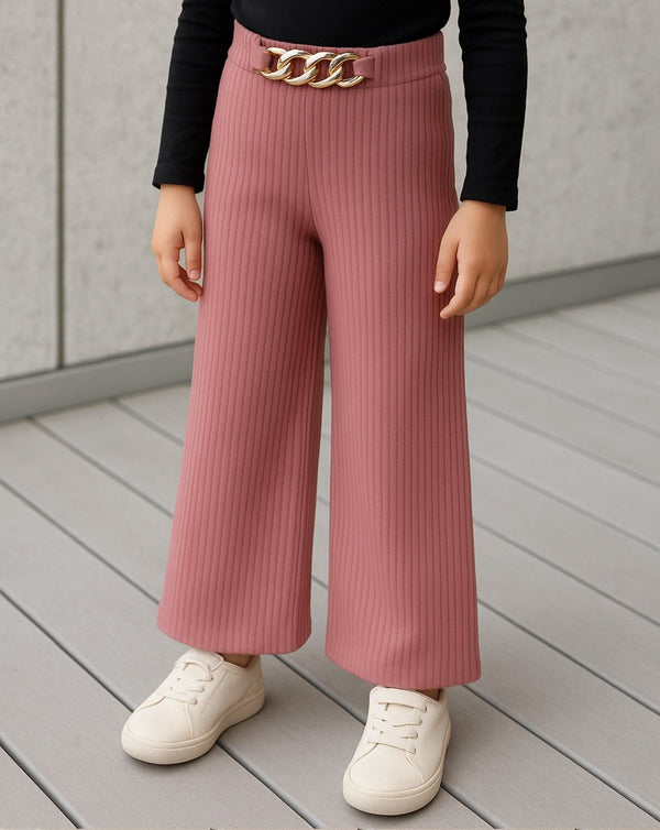 GIRLS BELL BOTTOM TROUSERS - Polkadots - 14297WF-225823 - GIRLS BELL BOTTOM TROUSERS