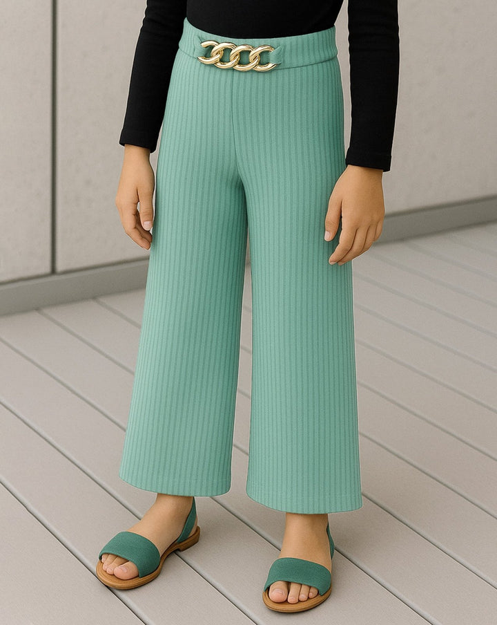 GIRLS BELL BOTTOM TROUSERS - Polkadots - 14297WF-225847 - GIRLS BELL BOTTOM TROUSERS