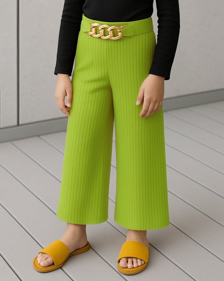 GIRLS BELL BOTTOM TROUSERS - Polkadots - 14297WF-225783 - GIRLS BELL BOTTOM TROUSERS