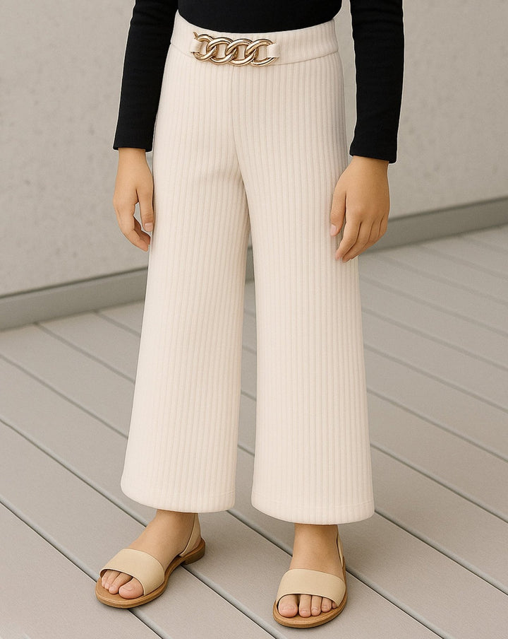 GIRLS BELL BOTTOM TROUSERS - Polkadots - 14297WF-225815 - GIRLS BELL BOTTOM TROUSERS