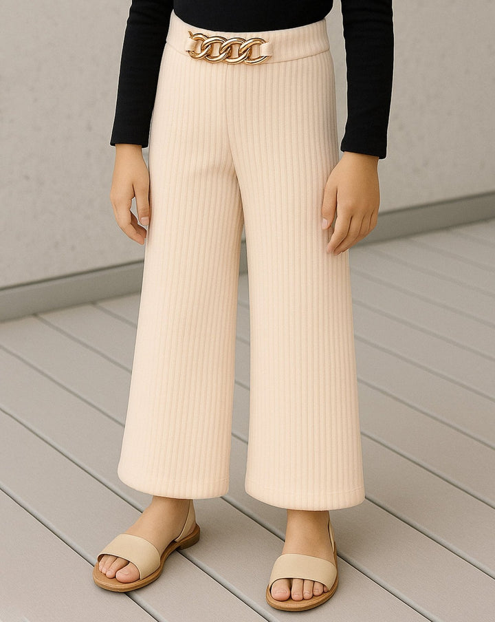 GIRLS BELL BOTTOM TROUSERS - Polkadots - 14297WF-225847 - GIRLS BELL BOTTOM TROUSERS