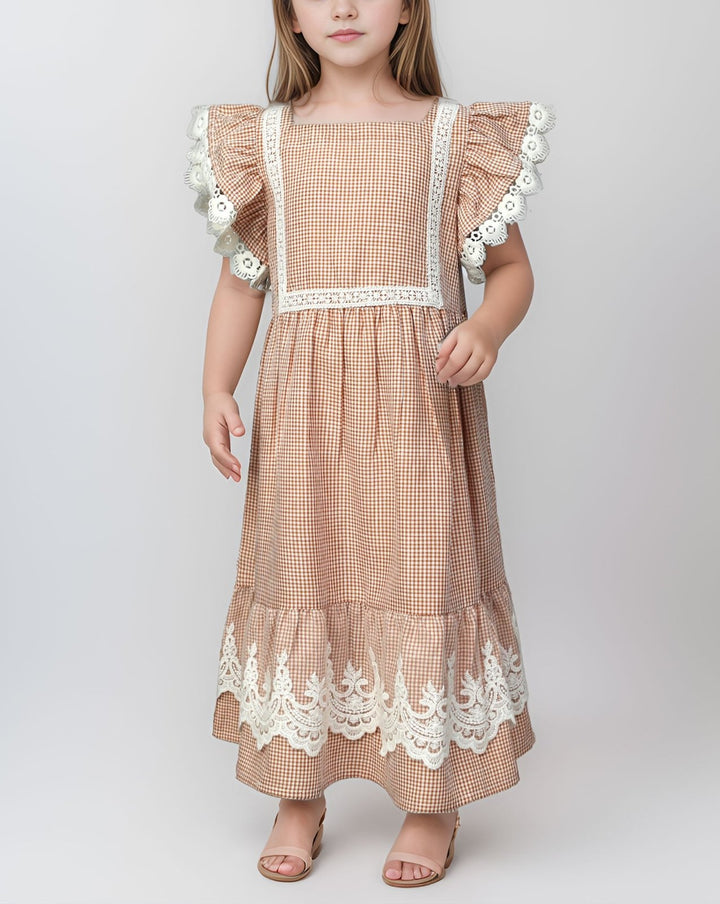 GIRLS CHECKERED MAXI - Polkadots - 13792AR - 218580 - GIRLS CHECKERED MAXI