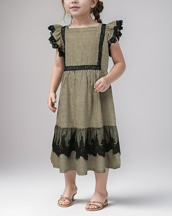 GIRLS CHECKERED MAXI - Polkadots - 13792AR - 218575 - GIRLS CHECKERED MAXI