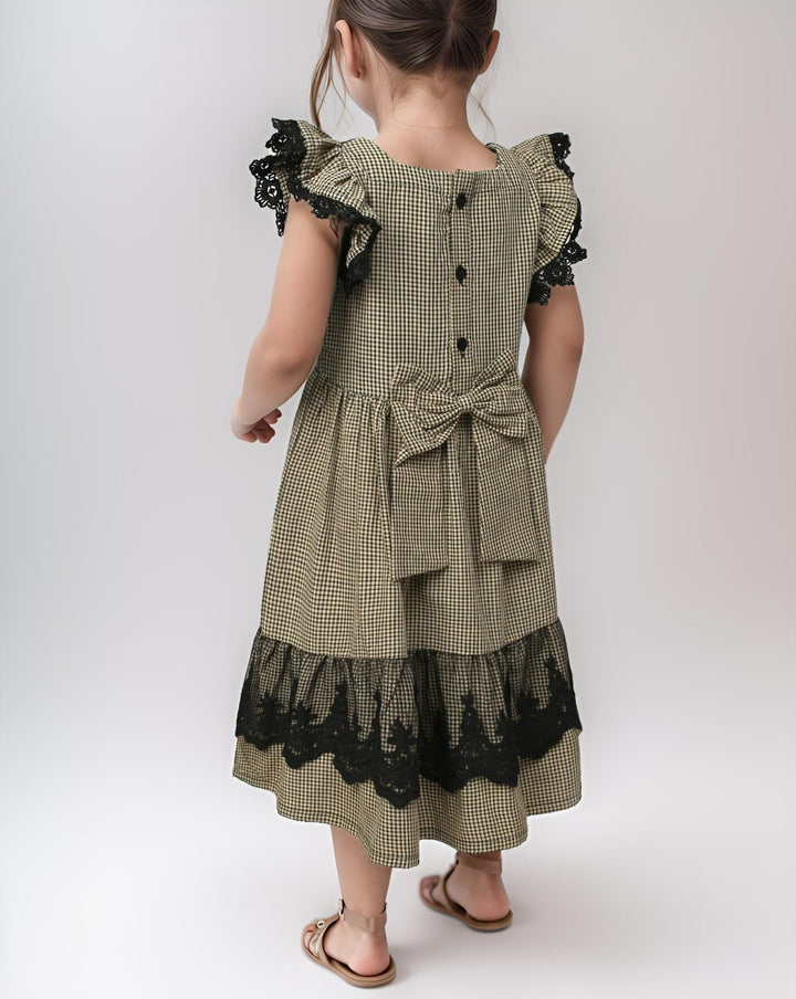 GIRLS CHECKERED MAXI - Polkadots - 13792AR - 218575 - GIRLS CHECKERED MAXI