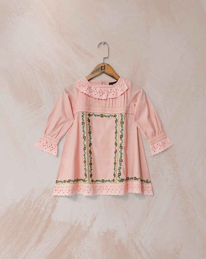  - GIRLS EMBROIDERED KURTI - Polkadots - 14540MN-230100 - GIRLS EMBROIDERED KURTI - 