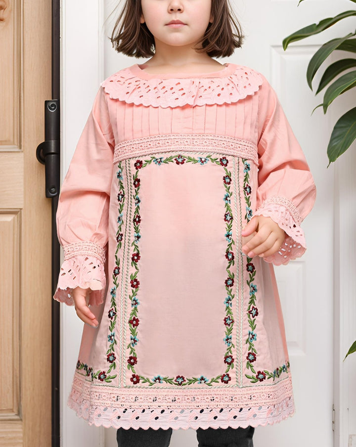  - GIRLS EMBROIDERED KURTI - Polkadots - 14540MN-230100 - GIRLS EMBROIDERED KURTI - 
