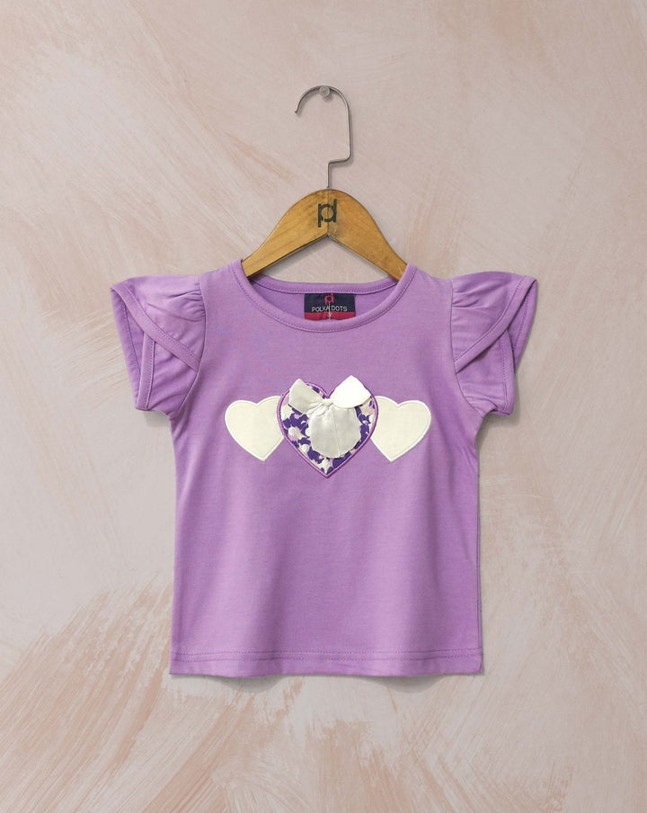 GIRLS EMBROIDERED T - SHIRT - Polkadots - 13570HG - 215455 - GIRLS EMBROIDERED T - SHIRT