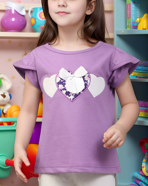 GIRLS EMBROIDERED T - SHIRT - Polkadots - 13570HG - 215455 - GIRLS EMBROIDERED T - SHIRT