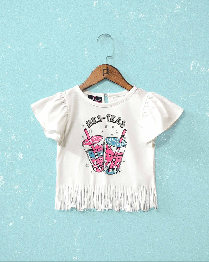 GIRLS FRINGES TOP - Polkadots - 10871AY - 056558 - GIRLS FRINGES TOP - Polkadots - 10871AY - 056558 - GIRLS FRINGES TOP
