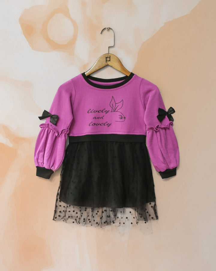 GIRLS NET DRESS - Polkadots - 13089HG-216072 - GIRLS NET DRESS