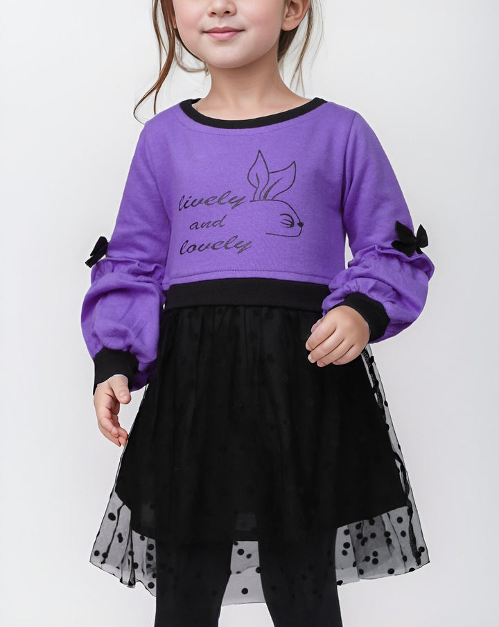 GIRLS NET DRESS - Polkadots - 13089HG-216072 - GIRLS NET DRESS