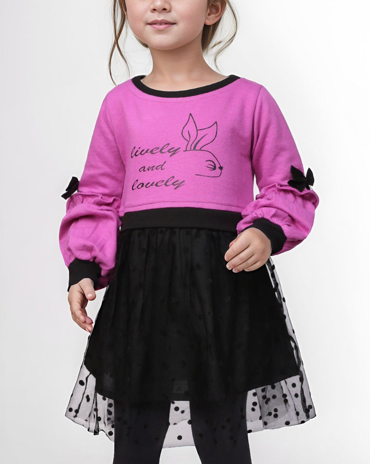 GIRLS NET DRESS - Polkadots - 13089HG-216067 - GIRLS NET DRESS