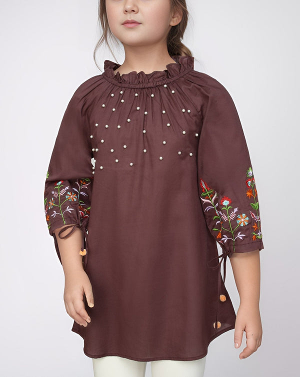 GIRLS OFF SHOULDER TOP - Polkadots - 10468HG - 219105 - GIRLS OFF SHOULDER TOP