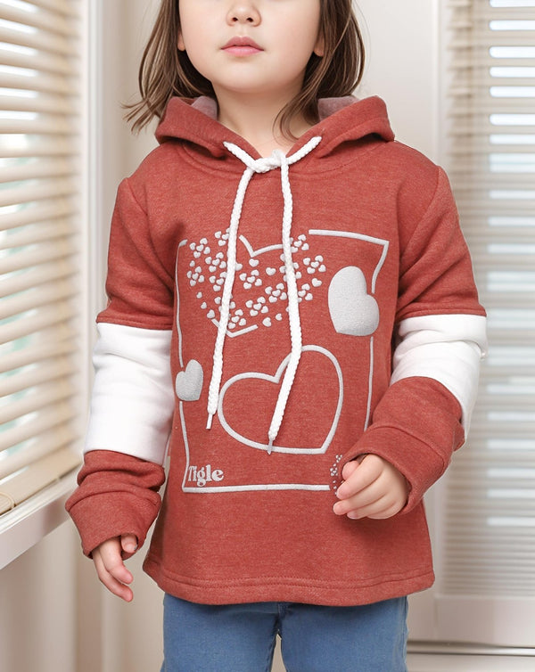 GIRLS PRINTED HOODIE - Polkadots - 14845HG-235437 - GIRLS PRINTED HOODIE