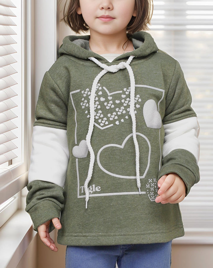 GIRLS PRINTED HOODIE - Polkadots - 14845HG-236555 - GIRLS PRINTED HOODIE