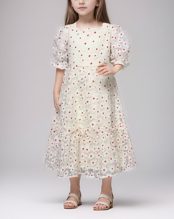 GIRLS PRINTED MAXI - Polkadots - 13305AR2 - 227397 - GIRLS PRINTED MAXI