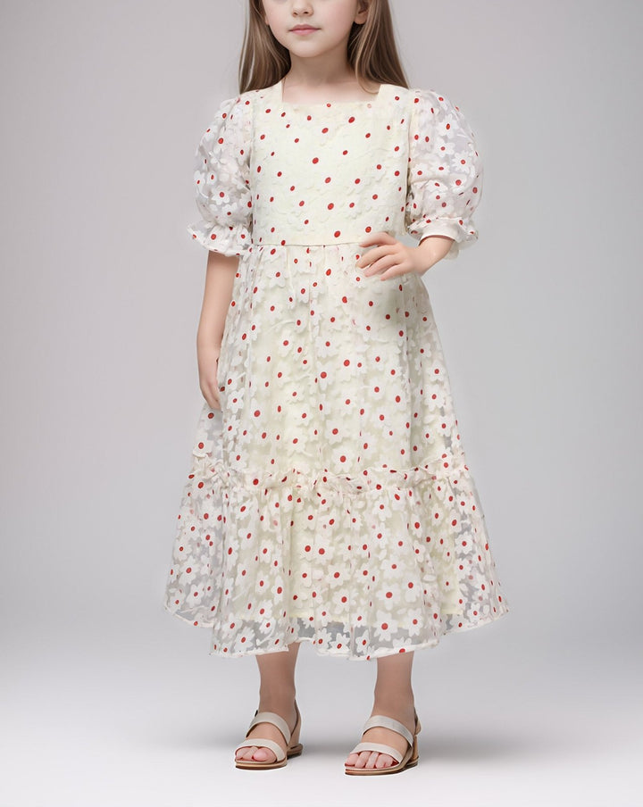 GIRLS PRINTED MAXI - Polkadots - 13305AR2 - 227397 - GIRLS PRINTED MAXI