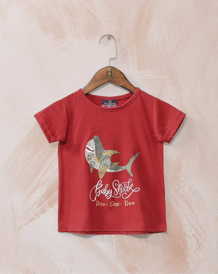  - GIRLS PRINTED T - SHIRT - Polkadots - 12127PD-082903 - GIRLS PRINTED T - SHIRT - 