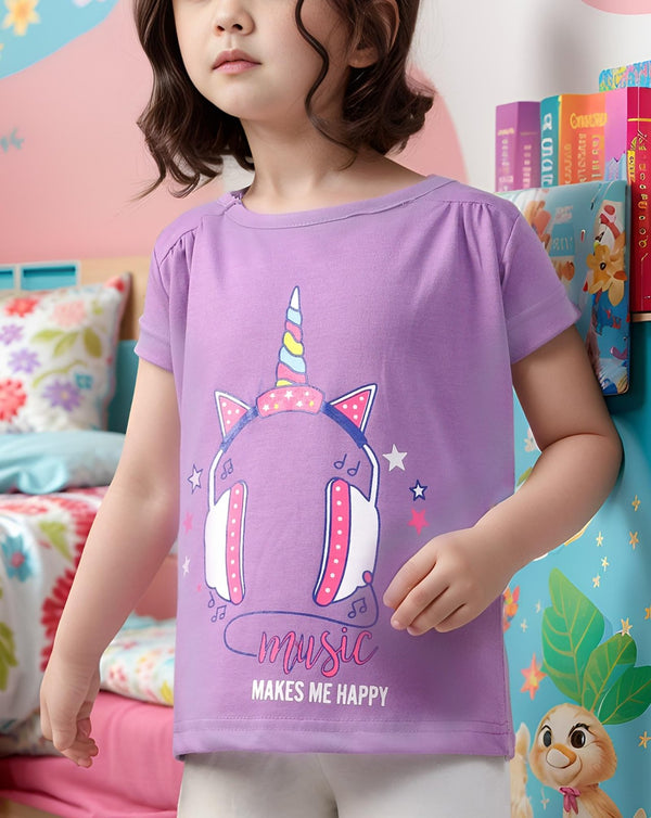 GIRLS PRINTED T - SHIRT - Polkadots - 13470HG - 213596 - GIRLS PRINTED T - SHIRT