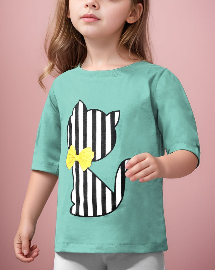 GIRLS PRINTED T - SHIRT - Polkadots - 11232HG-200281 - GIRLS PRINTED T - SHIRT