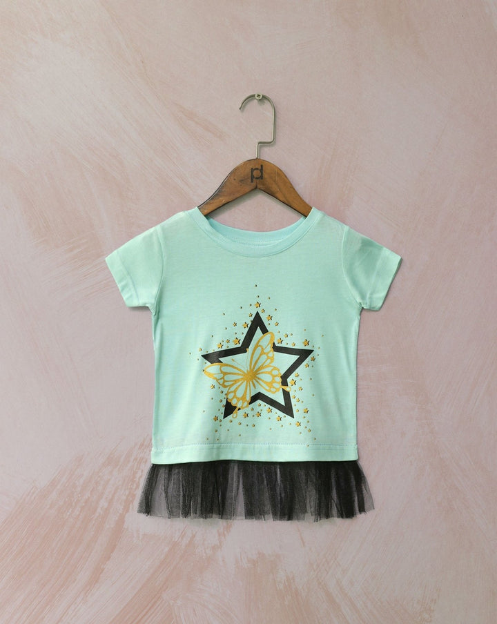GIRLS PRINTED T - SHIRT - Polkadots - 11915PD - 216001 - GIRLS PRINTED T - SHIRT