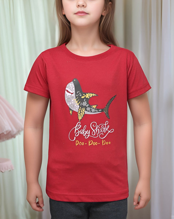  - GIRLS PRINTED T - SHIRT - Polkadots - 12127PD-082908 - GIRLS PRINTED T - SHIRT - 