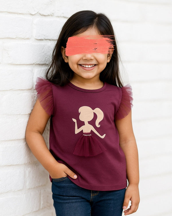 GIRLS PRINTED T - SHIRT (MINOR FAULT) - Polkadots - 14517PD-232139 - GIRLS PRINTED T - SHIRT (MINOR FAULT)